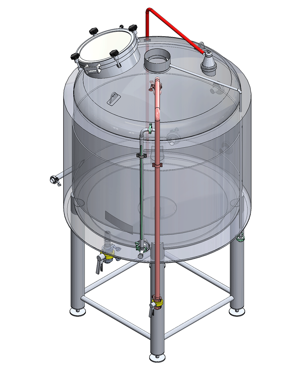 10BBL Double Wall Conical Beer Fermentation Tank  1000L stainless steel steam heating beer equipment  12BBL steam heating mashing beer equipment